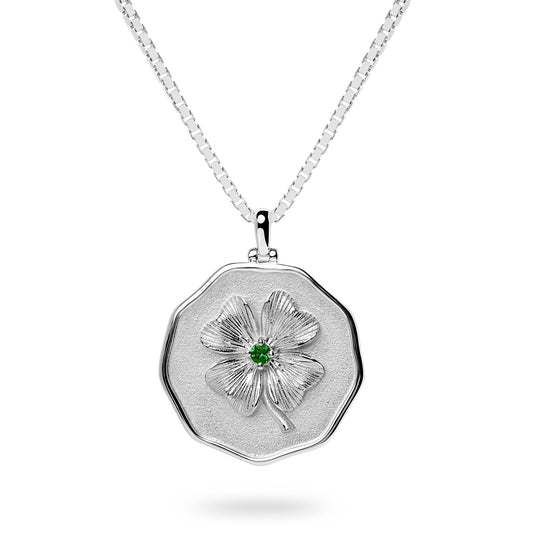 Emerald “Four Leaf Clover” Pendant Necklace