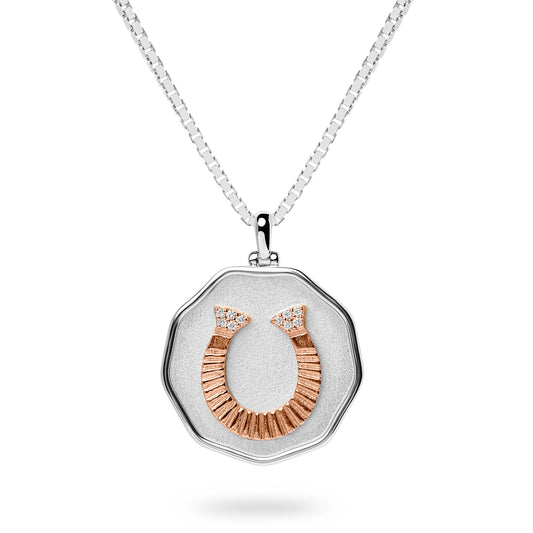 Diamond “Lucky Horseshoe” Pendant Necklace