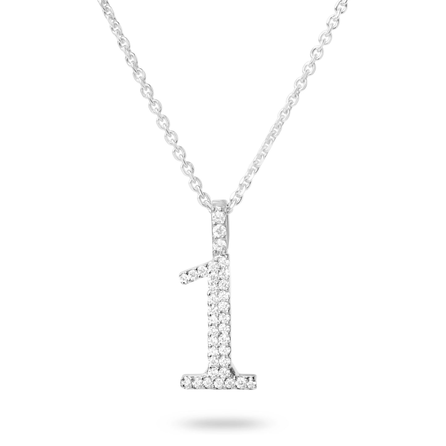 Diamond Number One Necklace (Gold)