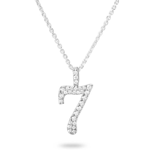 Diamond Number Seven Necklace