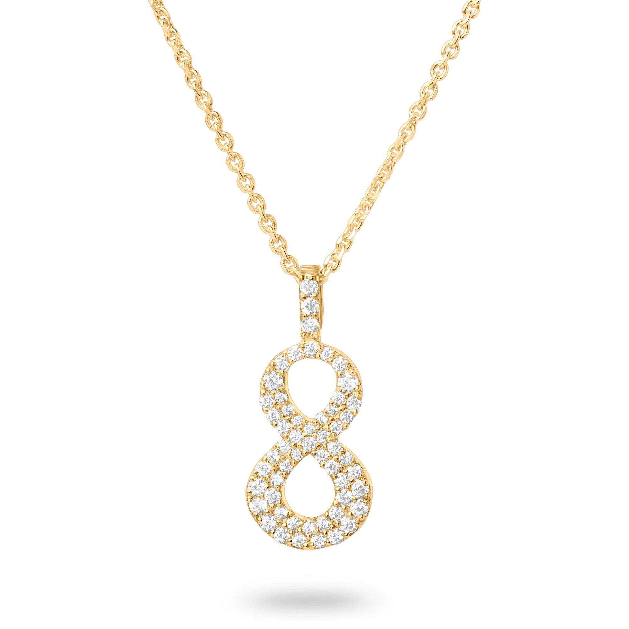 Diamond Number Eight Necklace (Gold) – Ivy Jewelry