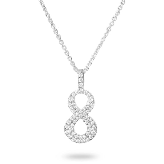 Diamond Number Eight Necklace