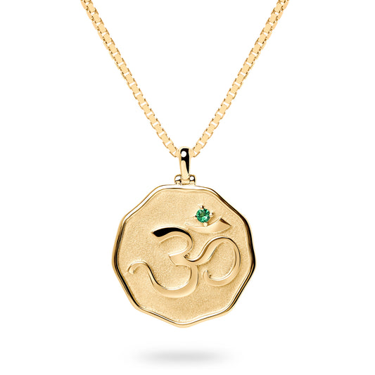 “OM” Pendant Necklace (Gold)