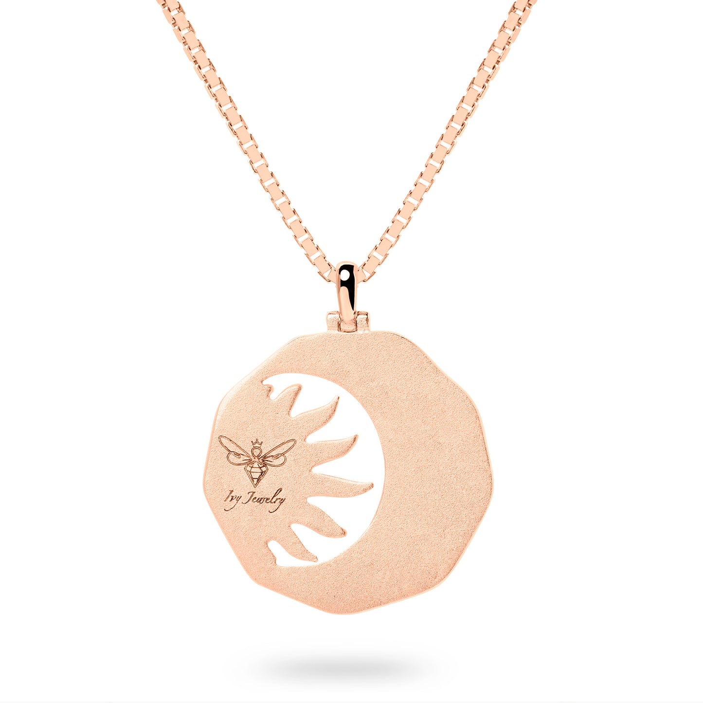 Diamond “Sun and Moon” Pendant Necklace (Gold)